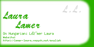 laura lamer business card